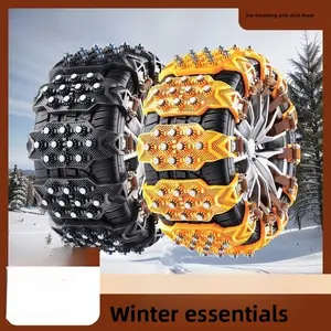High-End Eco-Friendly Non-Toxic Car Tire Anti-Slip Chains, Universal Thickened Wide Ice-Breaking Anti-Slip Durable for Sedans and Suvs