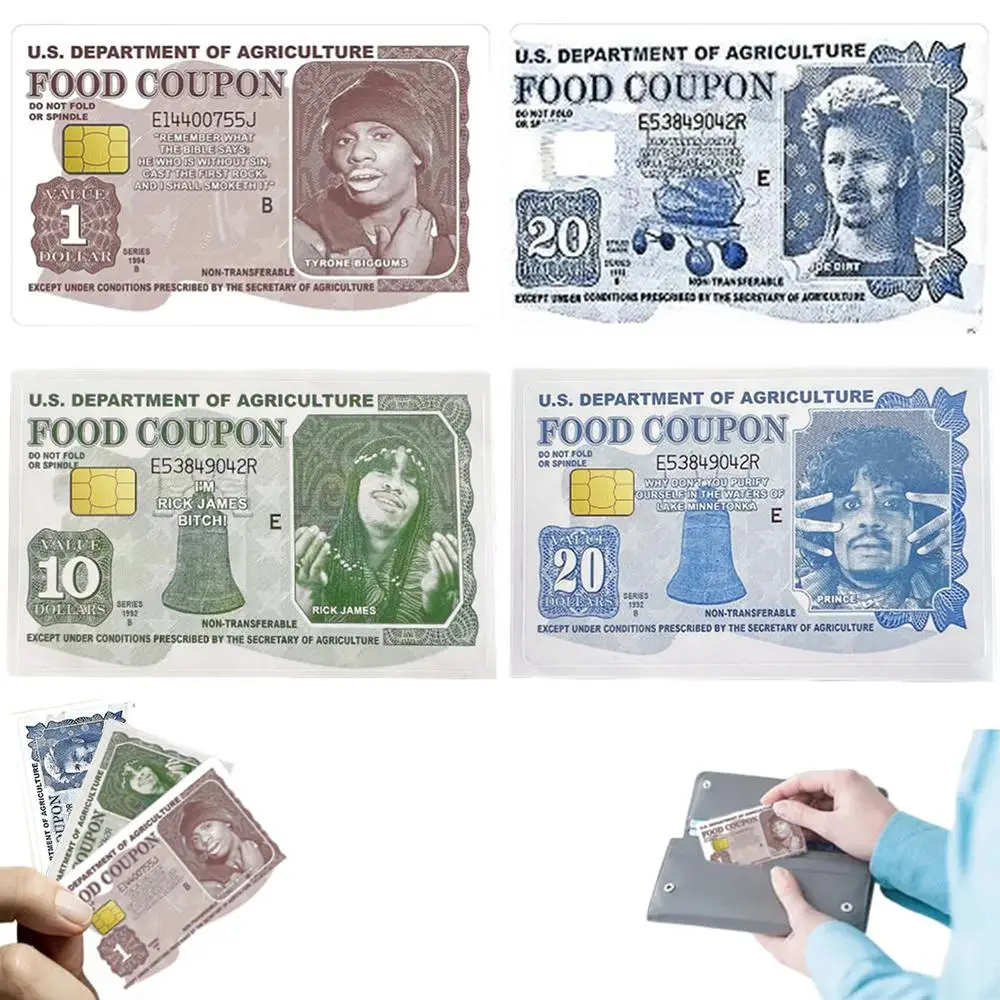 Funny Tyrone Biggums Debit Card Sticker, 4 Counts/set Food Coupon Credit Card Skin, Waterproof & Anti-scratch Credit Card Sticker, Back To School Supp