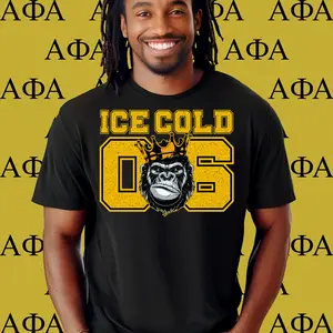 Alpha Phi Alpha T-shirt. Alpha 1906 Fraternity Apparel. Ice Cold Brothas, The Oldest & The Coldest, Men of Distinction.