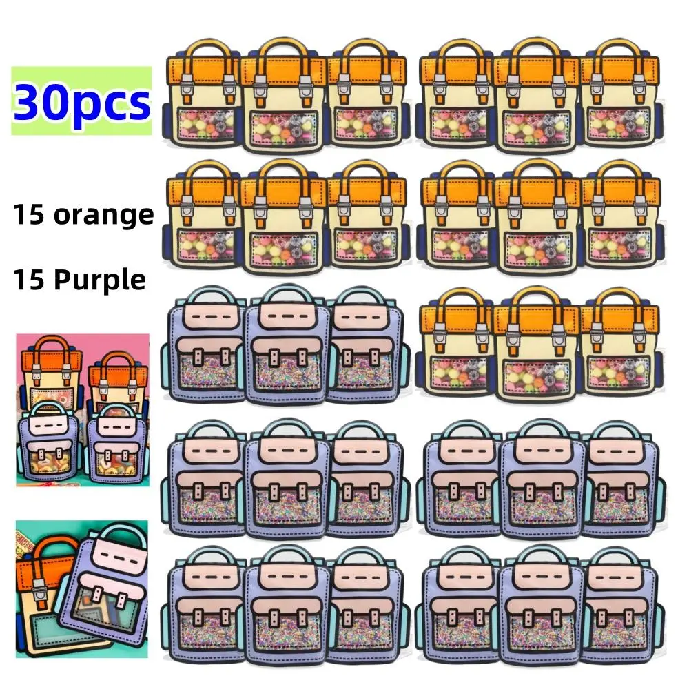 30 Pcs Handbag Gift Bag Clear Gift Candy Bags with Handle Plastic Ziplock Seal Bag Beauty & Personal Care