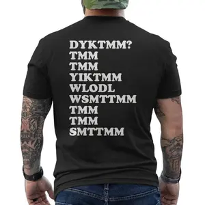 Do You Know The Muffin Man Dyktmm Nostalgic Saying Quote Men's T-shirt Back Print
