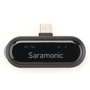 Saramonic Blink Me U2 | 2-Person Wireless Mic w/ Custom Recording Transmitters & USB-C + Lightning Receivers