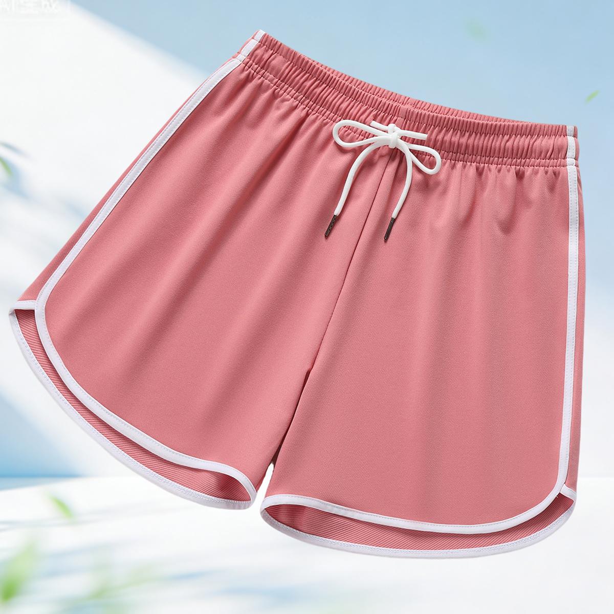 3-pack women’s casual athletic shorts with drawstring and elastic waistband; suitable for outdoor sports, fitness, running, and casual wear; athletic shorts, women’s clothing, women’s shorts