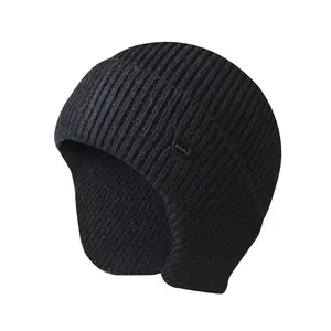 Winter Hat Unisex Knit Beanie Warm Thermal Ear Flap Wool Cycling Skiing Outdoor Free Size One Size Fits Most Cold Weather Handcrafted Caps