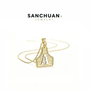 Chic Western Letter Necklace | 26 Alphabet Options | Premium 14K Gold Plated Copper Jewelry