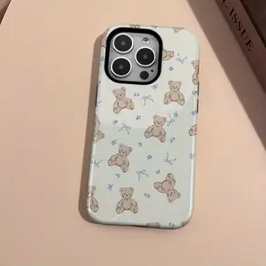 Creative Bear Design Anti-Drop Phone Case with Drop Protection for iPhone Models 17-11 & Pro Max, Perfect Gift for Easter & Christmas, Ideal for Girlfriend/boyfriend/family