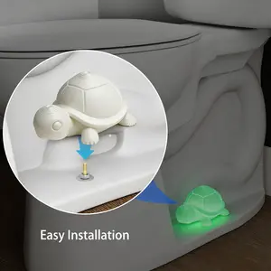 Luminous turtle toilet bolt cover decoration, cute animal shaped toilet screw cover, easy to install bathroom accessories, turtle toilet bolt cover, luminous toilet bolt cover, fun and cute bathroom toilet screw cover