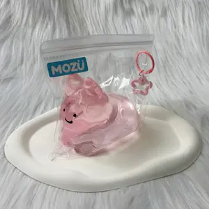 [Classic Squish Texture] taba squishy Crystal Pink Bunny , Fidgets Toy for Stress Relief & Fun – Perfect for Party, Birthday, Holiday & Christmas Gifts – Silicone Material [250g]