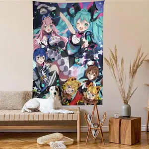 Anime Hatsune Miku DIY Wall Tapestry – Perfect for living rooms, dorms or bedrooms, a must-have decor for Miku fans!