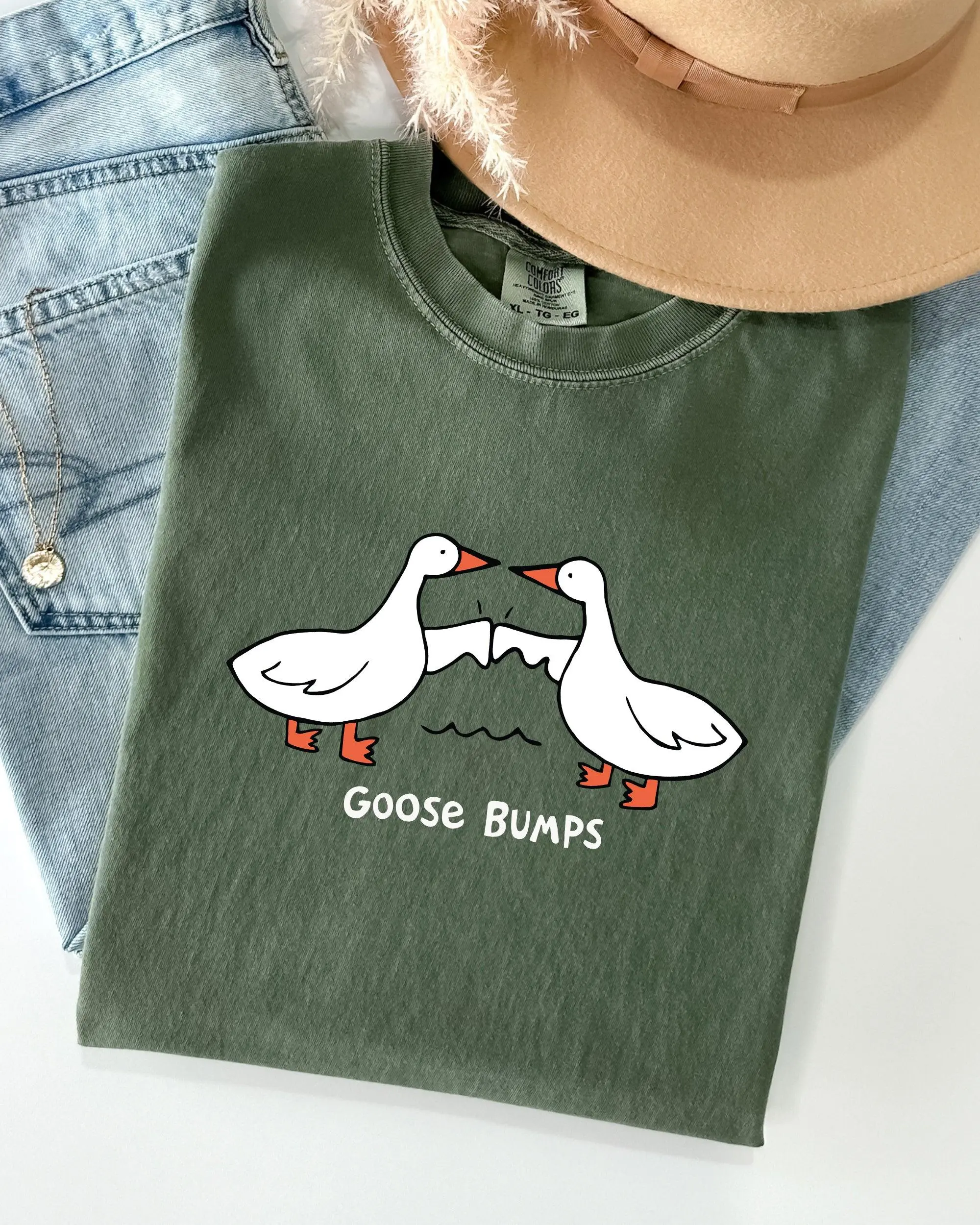 Goose Bumps, Funny, Meme, Joke, Aesthetic Shirt, Women's Comfort Color Tee, Tshirt