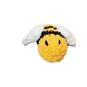 Knitted Bee Plush Pillow