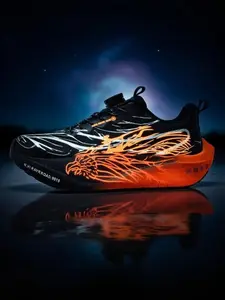 1 Pair of Unisex Rotary Knob Glow-in-the-Dark Sneakers | Trendy Tech Style | Knob Buckle + Glow Upper + Soft Cushion Sole | Night Run/Street Wear, Must-Have Versatile Comfort Shoes for Trendsetters, Sporty Running Shoes, Running Athletic Shoes