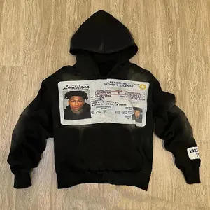 Hip Hop Rap ID Zip-Up Hoodie Casual Menswear