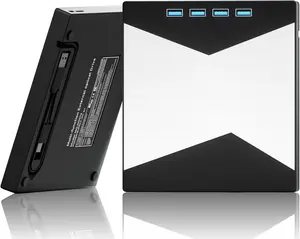 7-in-1 External CD/DVD Drive for Laptop, USB 3.0 & Type-C, Portable CD Burner, DVD Player, RW Drive for Mac/Windows PC
