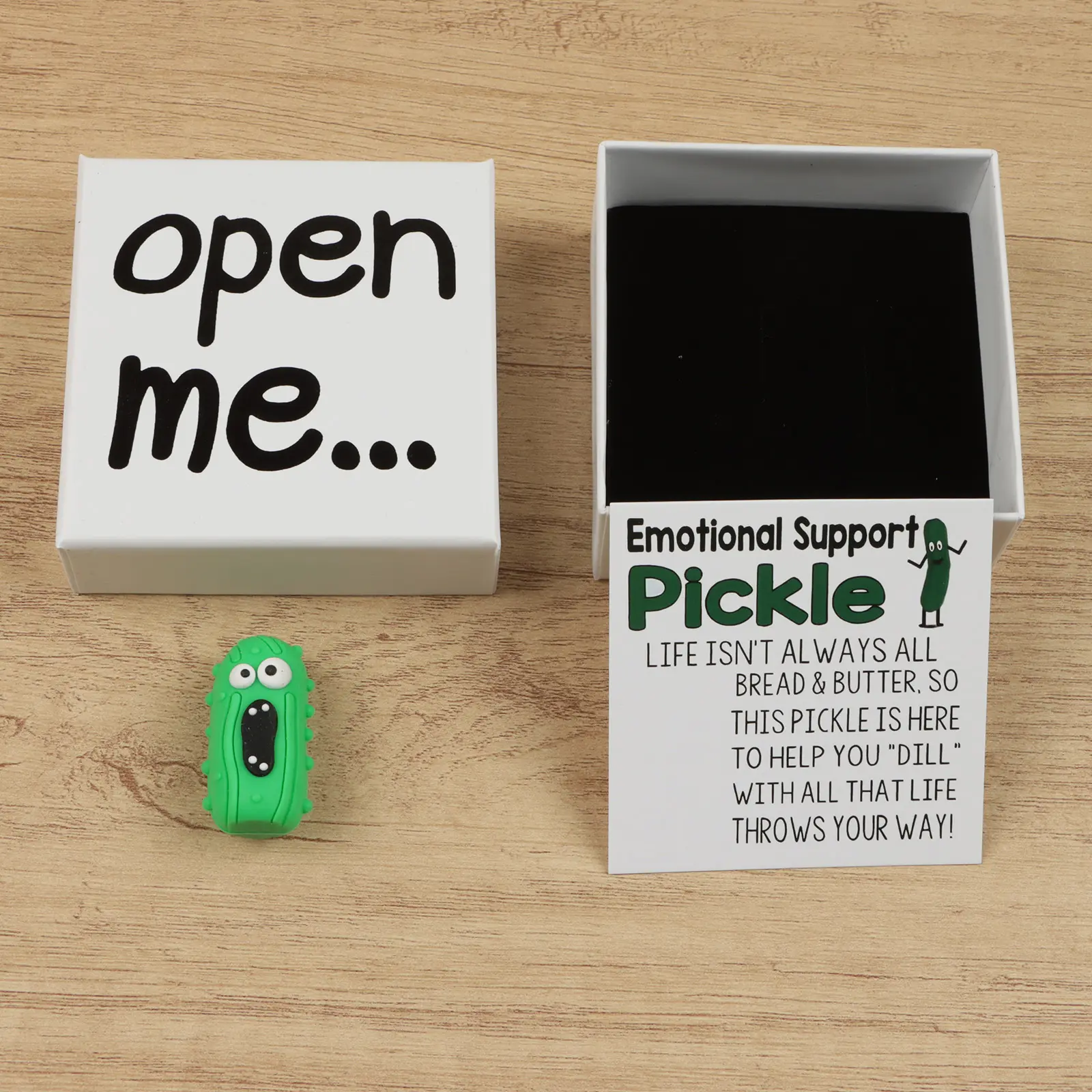 1pc Emotional Support Pickle Gift, Cute Good Luck Charm, Pocket Hug, Quirky Gift, Party Gift, Funny Pickle Gift For Best Friends And Family