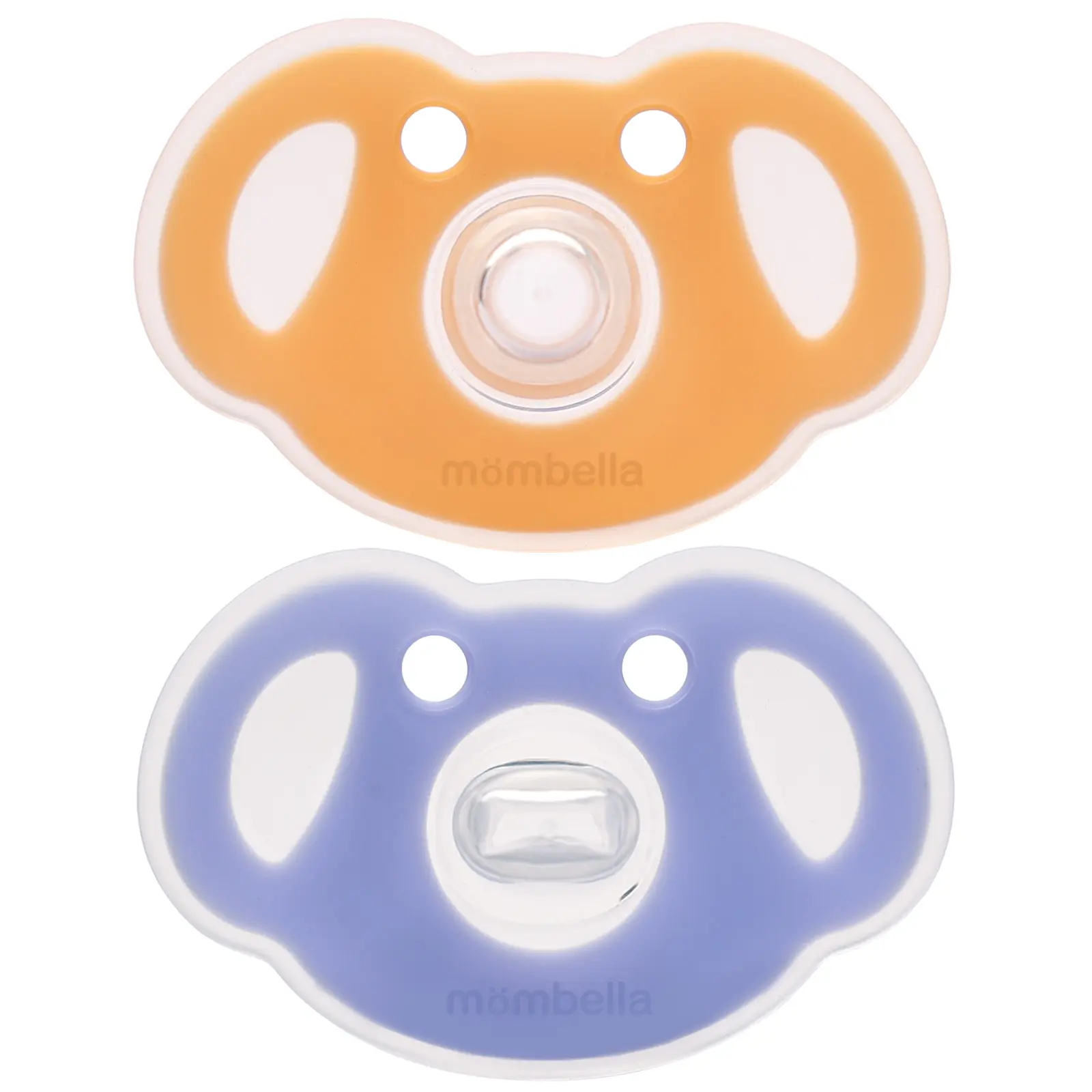 Mombella Orthodontic Pacifiers 6 Months 2-Pack Breastfed Baby Koala Soothing Happy Paci for Newborn & Toddlers  Day & Night