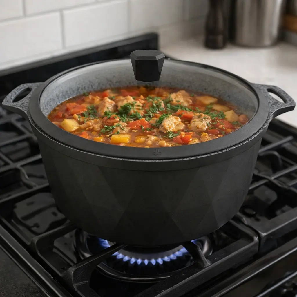Dream Home Collection Black Diamond 13.6-Quart Casserole Pot.