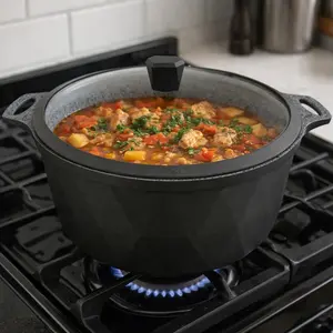 Dream Home Collection Black Diamond 13.6-Quart Casserole Pot.