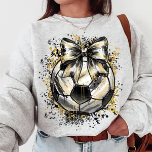 Coquette Soccer Sweatshirt, T-shirt, Hoodie, Retro Game Day Pullover, Cute Soccer Outfit for Girls, 100% Cotton, Made in USA