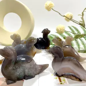 2 Counts Geode Agate Dinosaur Crystal Healing Crystal Home Decoration From IG Crystal