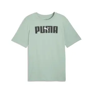 PUMA Mens Essentials Logo Lab Crew Neck Short Sleeve Casual Tops Casual - Green