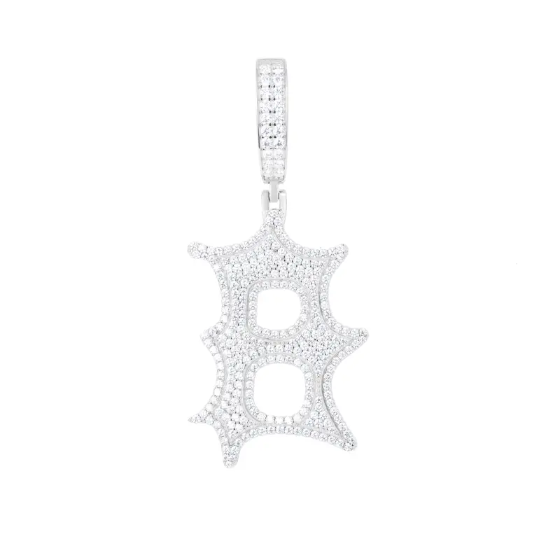 UCCIYO Pendant P590 S925 Sterling Silver Synthetic Moissanite Pendant Necklace for Women Men Hip Hop Jewelry Gift summerwins【#P590】