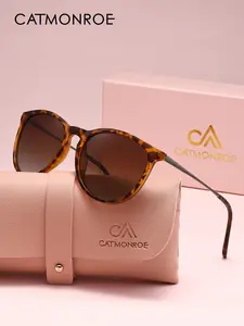 CATMONROE Exquisite Vacation Style Women'S Polarized Sunglasses Tac Polarizing Film Oval Frame Anti Uv Reducing Glare Travel Essential Daily Versatile Thanksgiving Christmas Gift