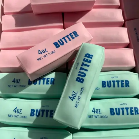 Handmade Pastel Crunchy Long Bar Fidget Toy - Silky Outer, Adults-Only Squeezeable Stress Relief Squishy, Non-Edible Decompression Crunchy Squishy Toy