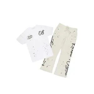 Hanif White/Light Oatmeal T-Shirt/Relaxed Track Set