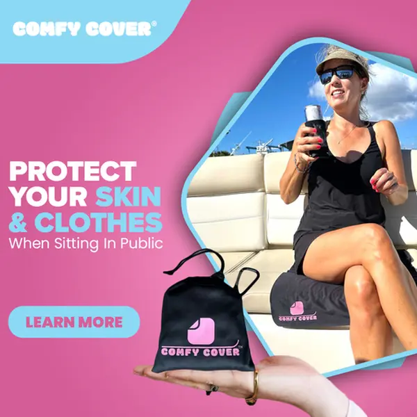 Comfy Cover seat protector. Comfy Cover is the portable and easy solution to sitting on uncomfortable or grimy seats in public. Bring Comfy Cover with you wherever you go!