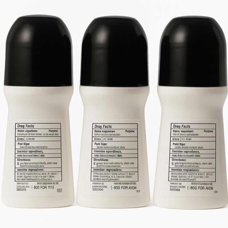 Avon Black Suede Roll-On Deodorant - 3 Pack of 2.6 fl oz Anti-Perspirant Deodorant for Men and Women