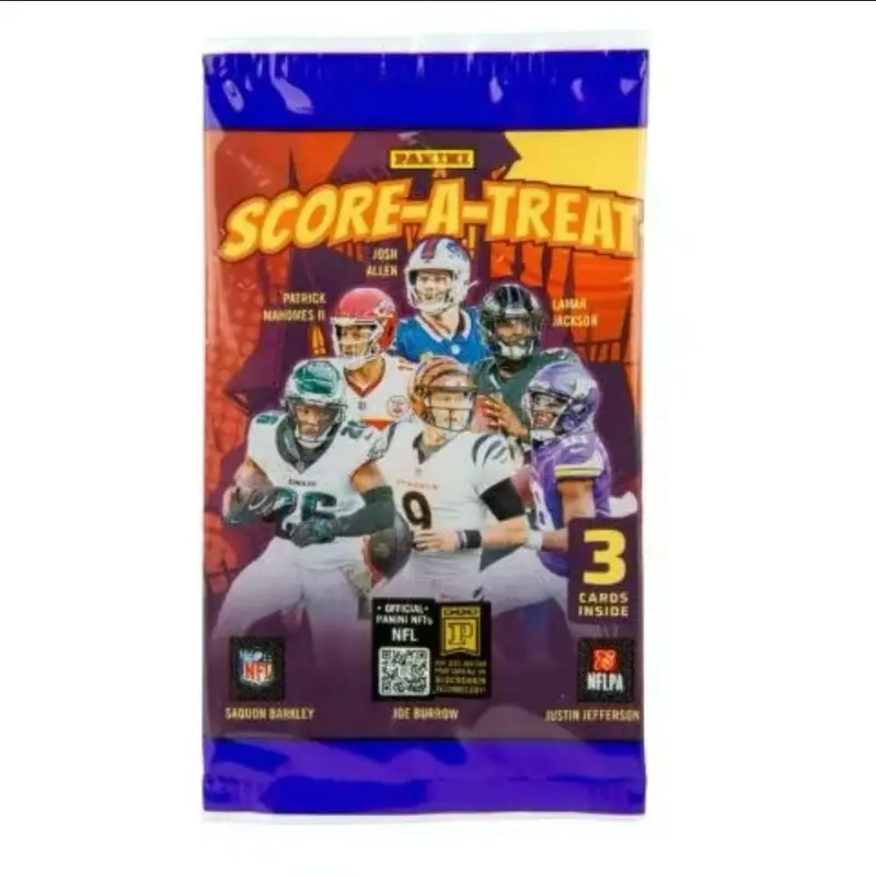 2025 Panini Score-A-Treat NFL Football Trading Cards - 3 Cards Inside - Officially Licensed - Includes Players Like Patrick Mahomes & Justin Jefferson