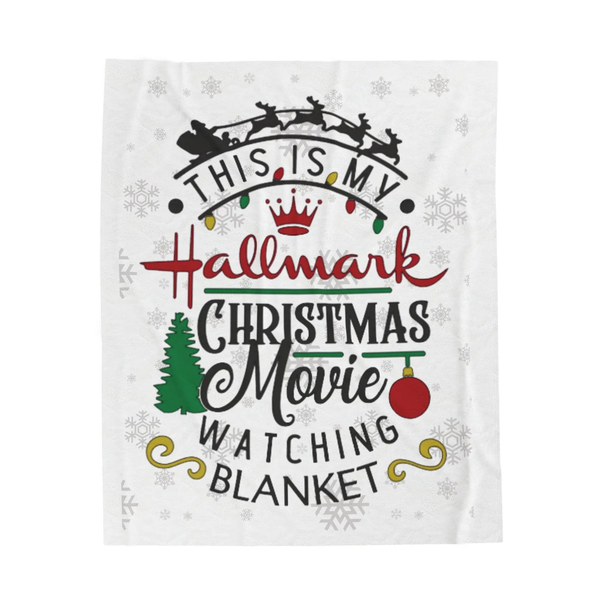 Hallmark Christmas Movie Watching Velvet Plush Blanket – Cozy Up in Holiday Style