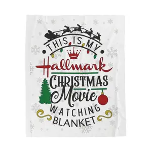 Hallmark Christmas Movie Watching Velvet Plush Blanket – Cozy Up in Holiday Style