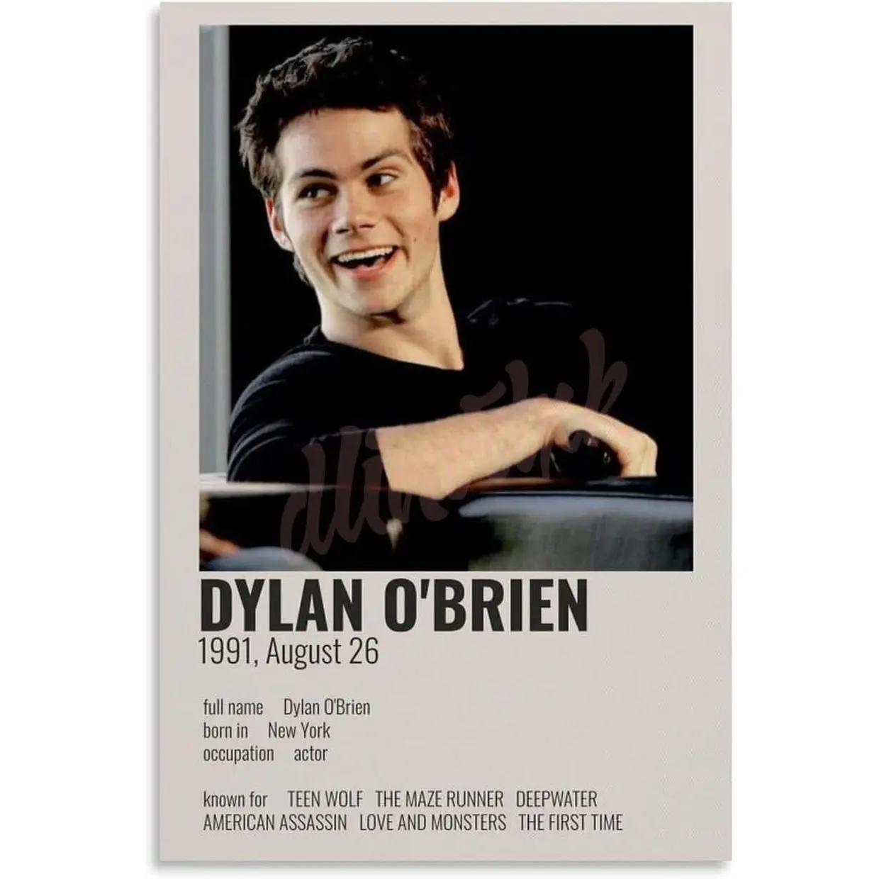 Dylan Obrien Posters Male Star Handsome Actor Poster (3) Canvas Painting Wall Art Poster for Bedroom Living Room Decor