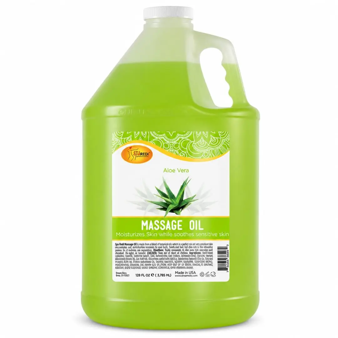 SPA REDI Massage Oil - Aloe Vera Blend - Nourish & Relax - 128 Oz