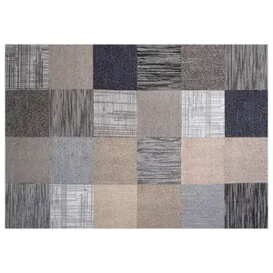 VEVOR Adhesive Polypropylene Carpet Tiles, 20x20 in 24 PCS Modular Squares, 66.6 sq.ft High-Traffic Commercial Floor Cover, Padded Texture, Multicolor Mix, Easy DIY Replacement for Living Room, Bedroom