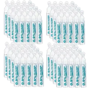 40pcs 0.9% Home Saline Solution Sterile Sterilization Care  20 per box, Sodium Chloride for Nasal and Eye Use, Wound Care, Acne Facial Cleansing, Nasal Cleansing for Children and Adults, , Wound Cleansing Saline Solution (0.17 oz Each)