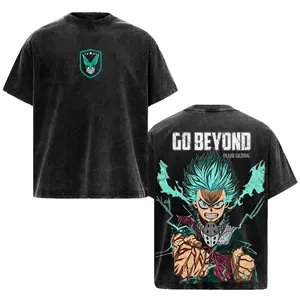 Izuku Midoriya Deku My Hero Academia Vintage Washed Shirt Anime Graphic Tee Go Beyond Plus Ultra Design Oversized Streetwear Manga T Shirt Gift for MHA Fans