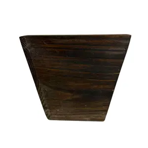 6" Natural Wood Square Pot WD384N