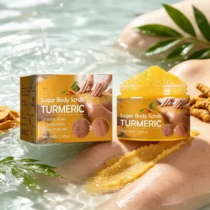 Turmeric Nourishing Scrub 100g -Infused with natural turmeric extract andmoisturizing ingredients. Gently exfoliateswhile deeply hydrating the skin, leaving itsmooth, supple, and radiant.