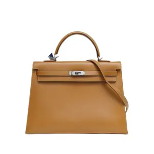 Pre-owned HERMÈS leather Tote Bags Kelly 35 Barenia H in a square,2004 P216955073