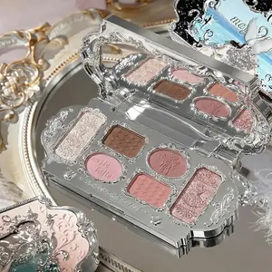 Kapelle Six Color Swan Eyeshadow Palette, Contour Blush Highlighter, Multi-Use Portable High-Quality Eye Shadow, Travel-Friendly Makeup