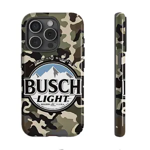 BUSCH LIGHT Beer Lover Luxury Unique Trendy Western Style Aesthetic Pattern Tough Phone Cases For iphone 16 15 14 13 12 11 PRO MAX PLUS Plastic PC TPU Accessory Trendy Fashion Hard Funny Gift Shockproof Full Protection Anti-Drop Phone Cases Shell Cover