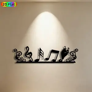 1pc Musical Notes Metal Wall Art, Vibrant Musical Notes Statue Mural, Ideal Gift for New Year, Christmas, Music Decor Enthusiasts, Weather-Resistant Metal Wall Decor , Perfect for Living Room Wall & Garden Fence, Captivating Home & Outdoor Decor
