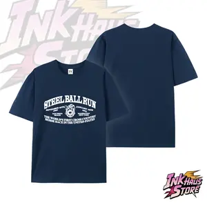 Steel Ball Run Themed Unisex Cotton Short-Sleeved Casual T-Shirt for Men