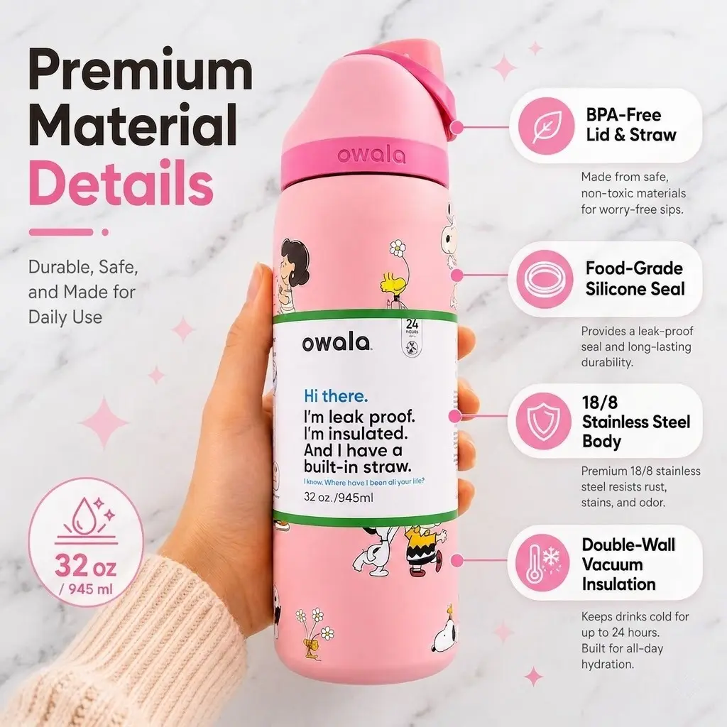 Insulated Beverage Container Active Lifestyle Vibe Leak Proof Design Temperature Retention Thermal Flask Durable Travel Gear #Freesip