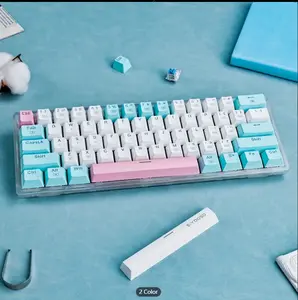 E-YOOSO Z-11T 60% Mechanical Keyboard, Mechanical Gaming Keyboard Wired With LED Backlit, Ultra-Compact 60 Percent Computer Keyboard For Windows, Mac OS (White Blue)