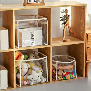 Transparent Kids' Toy Boxes - Minimalist Montessori-Style Playroom Organizers for Easy Tidy-Up, Decor-Friendly Home Storage Solutions for Ins-Moms