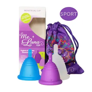 Low Cervix MeLuna Menstrual Cup -Me Luna- Stem, Shorty, SPORT